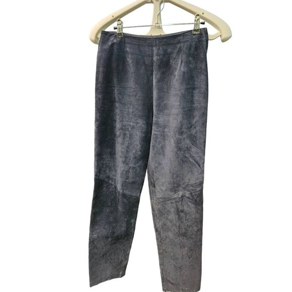 Vintage 90's Danier Leather 2 Piece Suit XS Jacket Blazer Pants Womens Fall Wint - Picture 5 of 14